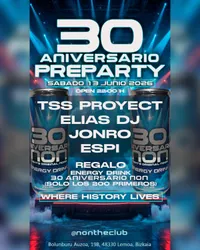 Flyer de 30 Aniversario Preparty