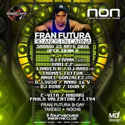 Flyer de Fran Futura 30 años en cabina