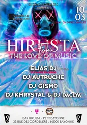 Flyer de Hirusta for The Love of Music