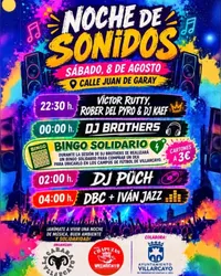 Flyer de Noche de Sonidos