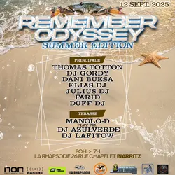 Flyer de Remember Odyssey (Summer Edition)